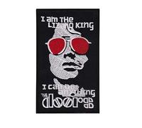 Parche bordado con texto en inglés "The Doors I Am Lizard King Hq", accesorio de recuerdo
