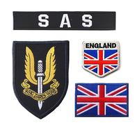 Parche bordado de bandera británica del Servicio Aéreo Especial del Reino Unido con la bandera del SAS militar que se atreve gana insignias tácticas de moral para brazalete, emblema, parches de gancho