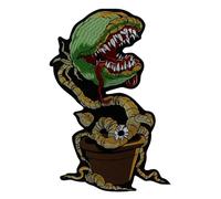 Parche bordado de flor de caníbal grande, insignia para coser o planchar o coser en la chaqueta, accesorios de mezclilla (B 1 pieza)