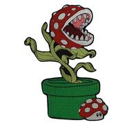 Parche bordado de flores de caníbal grande, insignia para coser o planchar o coser en la chaqueta, accesorios de mezclilla (1 unidad)