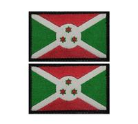 Parche bordado de la bandera de Burundi, apliques de África, insignias para coser, insignias, gancho para el hombro, brazalete para sombrero, ropa, bolsos, mochila (Burundi)