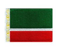 Parche bordado de la bandera de Chechenia República Chechenia Rusia Iron-On Emblema