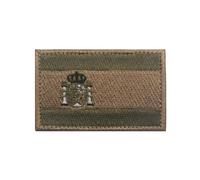 Parche bordado de la bandera de España, parches bordados de España, emblema, insignias de hombro, gancho para el brazo, para bolsa, ropa, mochila, sombreros, chaquetas (verde)
