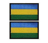 Parche bordado de la bandera de Gabón, apliques de África, insignias para coser, insignias, gancho para el hombro, brazalete para sombrero, ropa, bolsos, mochila (Gabón)