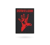 Parche bordado de mano rojo System of A Down para planchar