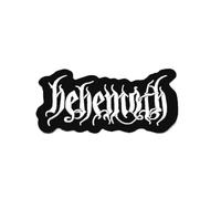 Parche bordado de metal plateado con diseño de Behemoth Death