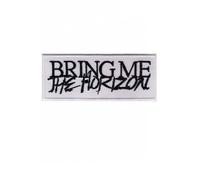 Parche bordado de Metalcor con texto en inglés "Bring Me The Horizon" para planchar