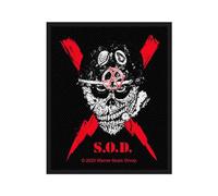 ドラッグトレイン Parche bordado de rayo para coser de S.O.D. Storm, Troopers of Death, color negro, 10 x 7,8 cm
