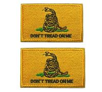 Parche bordado de repuesto para Don't Tread On Me, parche táctico de moral, cierre de , 2 piezas (Don't Tread On Me)
