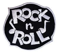 Parche bordado de Rock N Roll para planchar y coser en ropa de camisa.