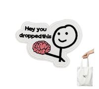 Parche bordado divertido 1 unidad “Hey you dropped this”, parche moral bordado 7,8x5,8cm, color negro blanco para mochila, chaqueta, chaleco táctico, ropa o bricolaje personalizado