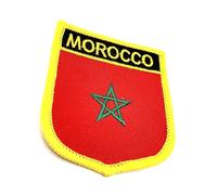 Parche bordado para coser o planchar con la bandera africana del Norte de Marruecos, Marruecos, Marruecos y África del Nor
