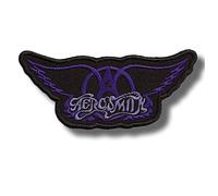 Parche bordado para planchar con diseño de aerosmith.