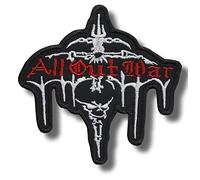 Parche bordado para planchar con diseño de All Out War