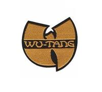 Parche bordado para planchar con diseño de hip hop de Wu Tang dorado (1 parche de aplique)