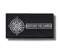 Parche bordado para planchar con texto "Before The Dawn"