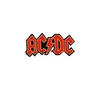 Parche bordado para planchar con texto en inglés"Ac Dc ACDC", accesorio de recuerdo