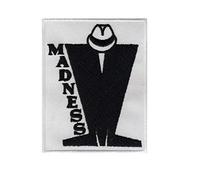 Parche bordado para planchar con texto en inglés"Madnness Madness Ska", accesorio de recuerdo