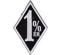 Parche bordado para planchar o coser al 1 % er Outlaw Rocker Biker MC, tamaño grande, 11 x 7 cm