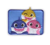 Parche bordado para ropa baby shark. Termoadhesivo