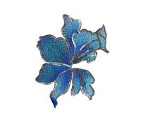 Parche Bordado Parches bordados con tiras de flores, 2 uds., 19cm x 14cm, Organza lentejuelas for adhesivo for ropa, apliques for coser Para Mochilas De Ropa(Blue)