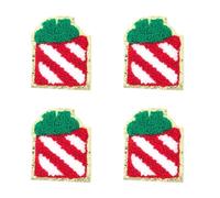 Parche Bordado Phnom Penh-bordado for toalla, emblema navideño, accesorios de ropa, insignia, pegatina bordada, parches termoadhesivos, 4 Uds(Gift Box)