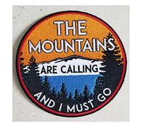 Parche bordado The Mountains are Calling 3.5 pulgadas y I Must Go John Muir para planchar o coser