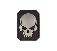Parche con calavera 3D de PVC, con velcro, pequeño, color Negro , tamaño small