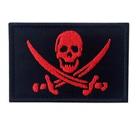 Parche con gancho y bucle de la bandera pirata