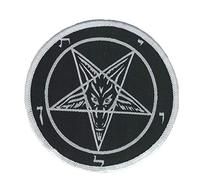 Parche/coser con pentagrama del Anticristo Baphomet | Antichrist Satán Pentagrama de metal negro satanista