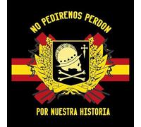 Parche cuadrado No pediremos perdón por nuestra historia, de 7,6 x 7,6 cm, de tela de poliéster sublimada con borde bordado con hilo negro, con tela de gancho trasera