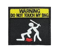 Parche de advertencia con texto en inglés "Do Not Touch My Bag" Parches