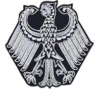 Parche de Alemania con águila alemana, parche para motero, pegatina de águila alemana, para aficionados a la rock, para manualidades, chaleco, vestido, camiseta, chaqueta, 85 x 85 mm