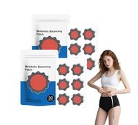 Parche de apoyo metabólico - Parche de apoyo al bienestar - Adhesivo de equilibrio corporal, botánicos para apoyo al estilo de vida activo, 30 piezas de tirita equilibrador con (2 bolsas)