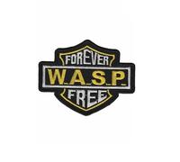 Parche de banda de metal con diseño de avispa para siempre bordado, accesorio para planchar