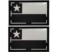 Parche de bandera de Chile con diseño de bandera chilena, parches tácticos militares con cierre de gancho y bucle en la parte trasera
