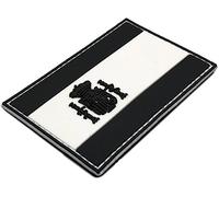 Parche de Bandera España Monocromo. Parches militares para chaleco táctico lastrados de crossfit con ganchos adhesivos - 75 x 50 mm