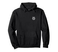 Parche de bolsillo gráfico de cabeza de tigre con icono minimalista Sudadera con Capucha