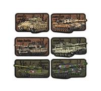 Parche de bordado táctico,insignia de tela de color mixto,diseño divertido tanque militar,accesorio de equipo al aire libre duradero (como se muestra,15)