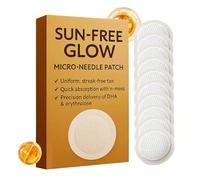 Parche de bronceado con microagujas que brillan sin sol, 10 piezas de bronceado sin rayas de absorción rápida, que mejoran el natural de la piel para todo tipo de piel