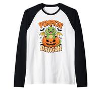 Parche de Calabaza, Dragones barbudos, Halloween Camiseta Manga Raglan