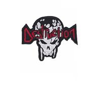 Parche de calavera con banda metálica de Destruction Thrash bordado para planchar