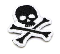 Parche de calavera y huesos cruzados con gancho y bucle, bandera pirata, insignia militar del ejército para airsoft, calavera y huesos cruzados