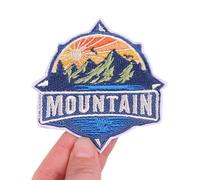 Parche de Camping de aventura, parches de hierro para ropa, parches termoadhesivos, insignias de parche de montaña en la mochila, DIY-PE7027CT de costura
