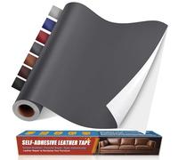 Parche de Cuero Adhesivo Gris más oscuro, 40x200cm Cuero Adhesivo para Tapizar, Polipiel Adhesiva para Tapizar, Sofá, Asiento de Coche, Bolso, Chaqueta