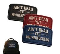 Parche de gancho y bucle vintage Ain't Dead Yet, parche de moral táctica Memento Mori, insignia de gancho y bucle bordada divertida, para mochila militar del ejército, chaleco Molle (ALL)