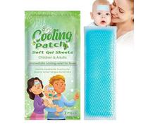 Parche de gel refrescante, capa de hielo frío instantánea, paquete de almohadilla calmante portátil | Parche de enfriamiento para la frente para adultos y niños, viajes, camping, senderismo