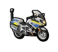 Parche de goma XL de policía para moto, de PVC, con velcro