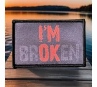 Parche de , "I'm Broken", divertidos parches impresos, pegatinas decorativas de bricolaje para mochilas militares, gorras y chaquetas de aviador