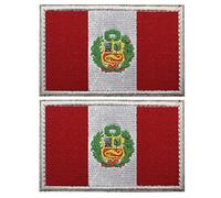 Parche de la bandera de Perú, parches tácticos peruanos de moral militar, emblema bordado, aplique de cierre para coser en ropa, mochila, hombro, brazalete